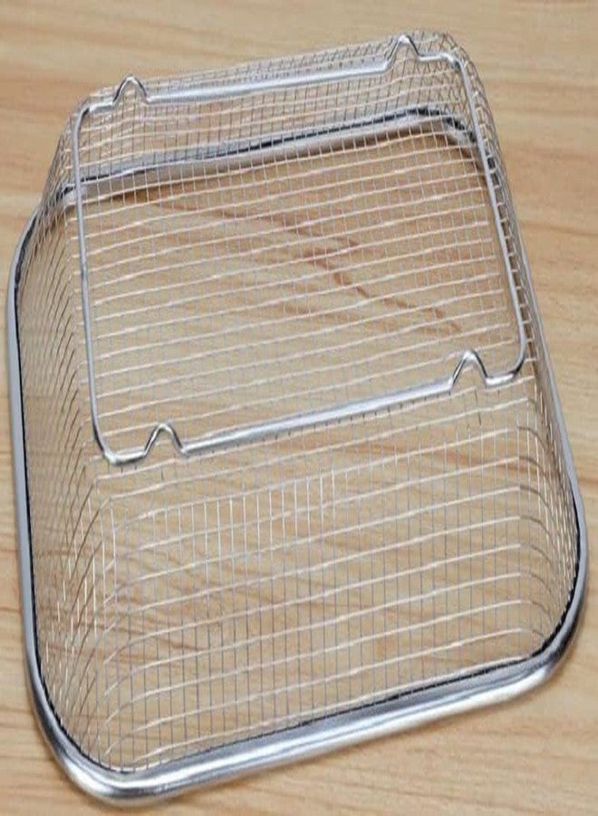 Krizkey Drain Basket Steel Big Drip Tray Kitchen Drying Stand Mesh Sink Rectangle Basket Mesh Fruits, Vegetable, Drainer Washer - Image 5